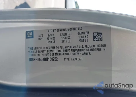 2011 Cadillac Dts Premium Collection z USA, uszkodzony, nr VIN 1G6KH5E64BU150252